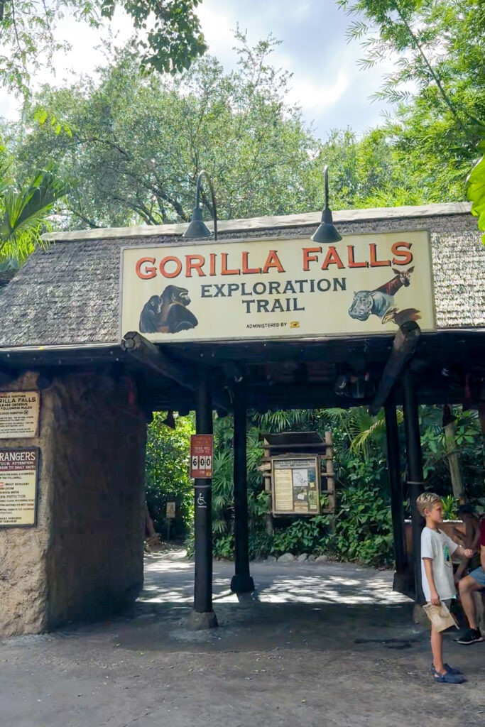 Entrance of Gorilla Falls at Disney's Animal Kingdom