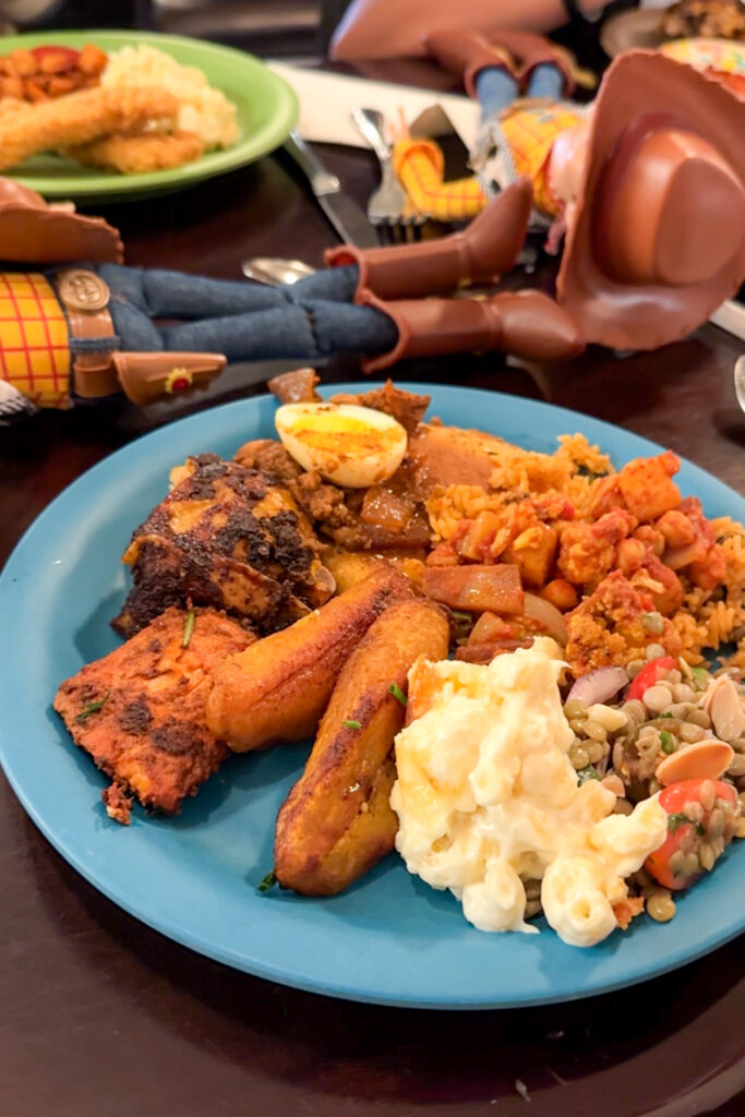 Plate of food at Tusker House in Animal Kingdom