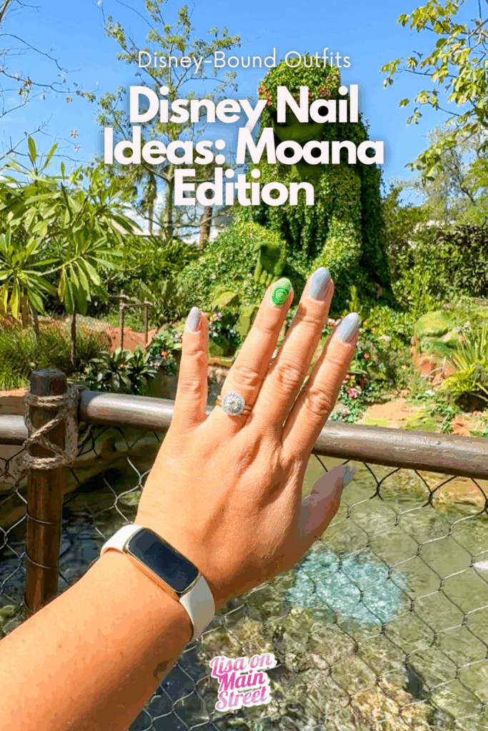 Looking for Disney nail inspiration? These Moana-inspired nails feature a cat-eye ocean blue and the iconic Heart of Te Fiti swirl—perfect for a fresh Disney manicure.