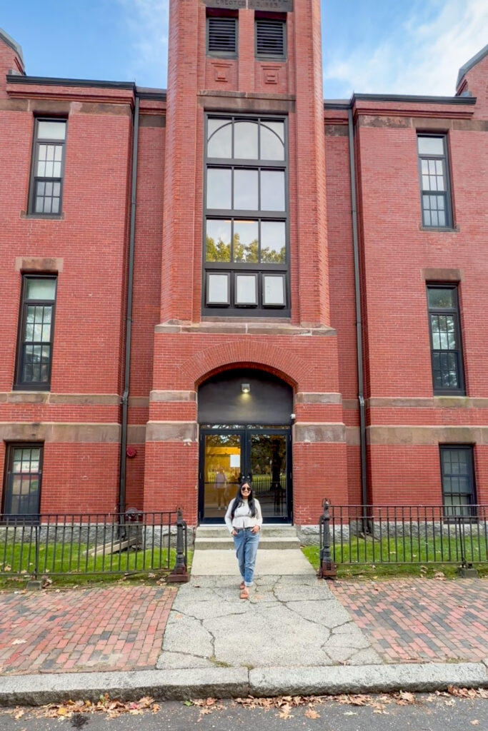 Lisa on Main Street, Canadian Disney blogger, poses in front ofPhillips Elementary School which is best known as the set of Max and Allison's high school in Hocus Pocus