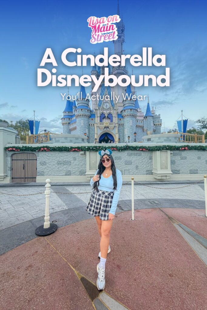 Looking for Disney outfit ideas that don't feel like a costume? See how I styled this Cinderella-inspired Disneybound for a comfortable day at Magic Kingdom.