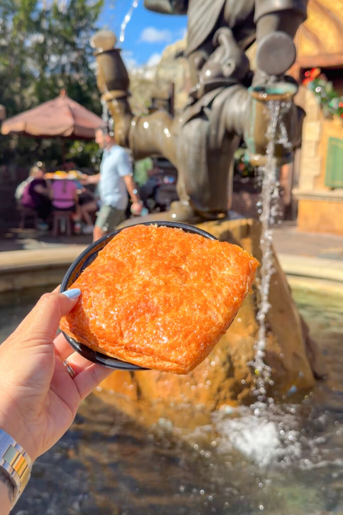 Crème brûlée croissant review photo near Fantasyland at Magic Kingdom